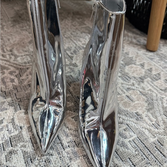 INC International Concepts Metallic Heeled Boots - Picture 3 of 8